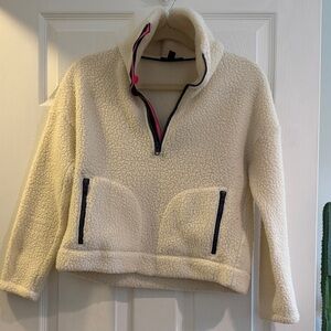 J. Crew Cream Sherpa Fleece Pullover